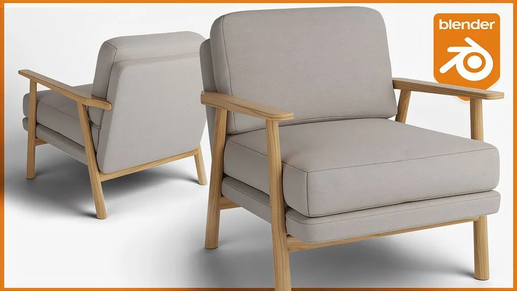 Blender家具实例制作技术训练视频教程 中文字幕 Create furniture in blender