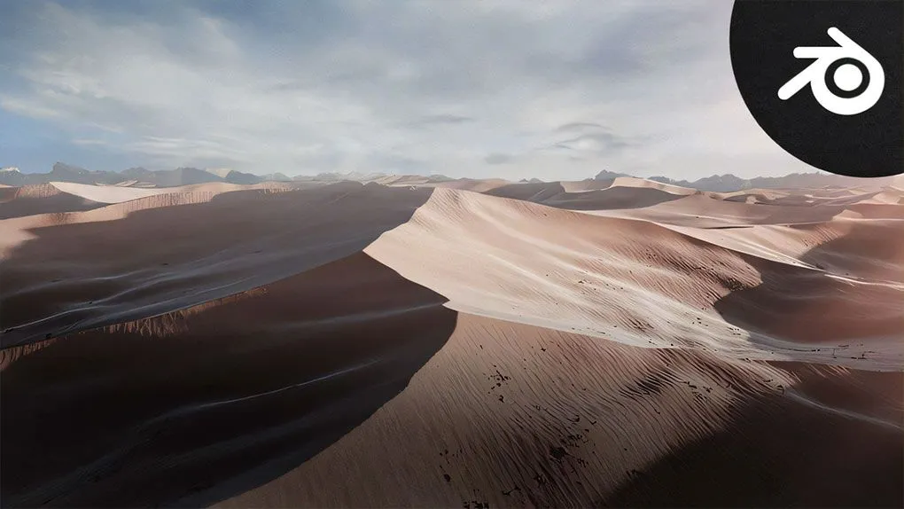 Blender逼真沙漠3D环境场景实例制作视频教程 中文字幕 Create a Realistic Looking Desert in Blender