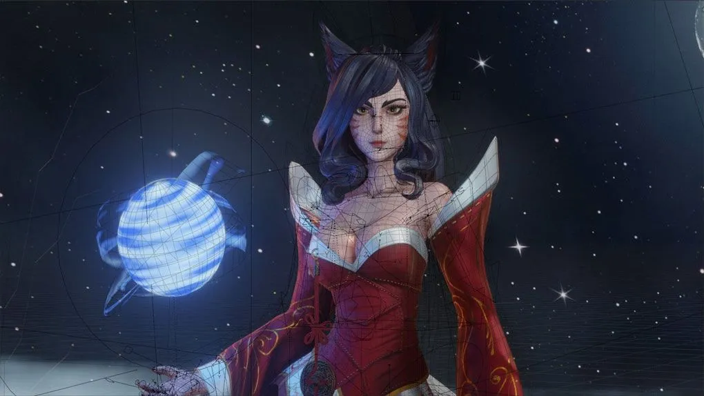 Blender阿狸狐妖英雄联盟游戏角色完整制作流程视频教程 Ahri Modelling – Blender 3.0 – Full process videos and 3D model by Flycat