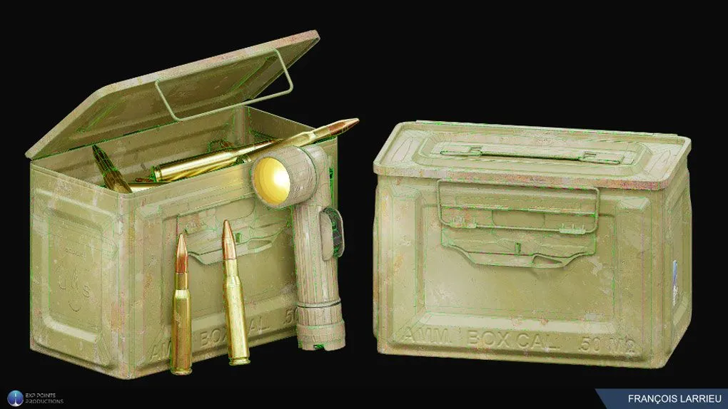 Blender和Substance Painter复古相机完整制作流程视频教程 Military Prop Creation in Blender