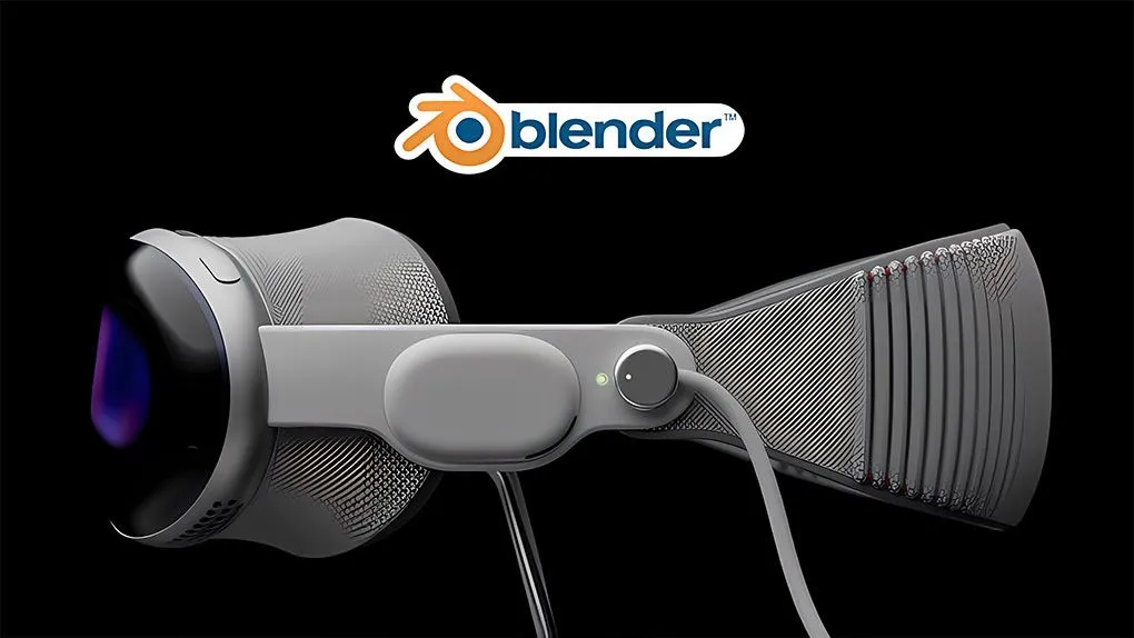Blender苹果VR虚拟现实设备产品完整实例制作视频教程 Blender: Apple vision pro masterclass