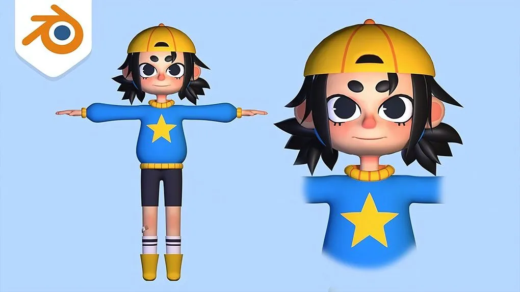 Blender 3D角色建模从头到尾完整制作初学者训练视频教程 Blender: Modeling Your First 3D Character