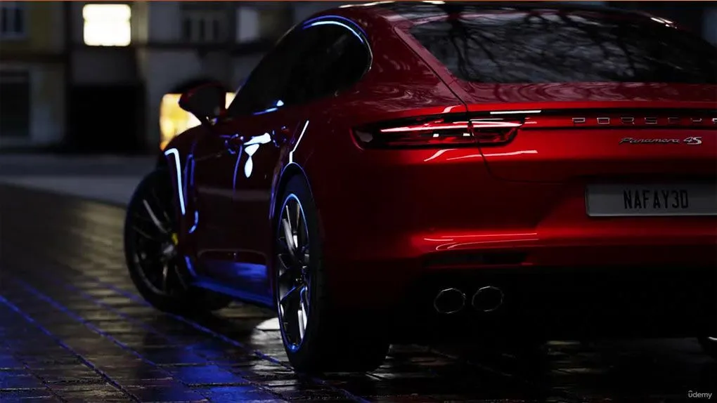 Blender汽车渲染技术基础核心训练视频教程 Blender 3D – Car Rendering for Beginners