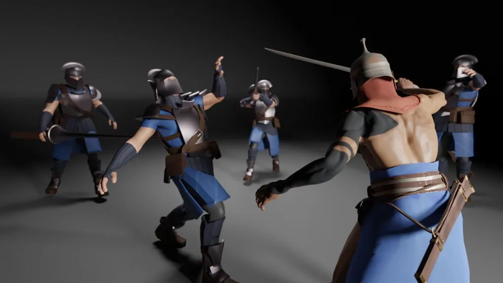 Blender游戏角色战斗动画完整制作视频教程 Game Ready Character in Blender by Critical Giants