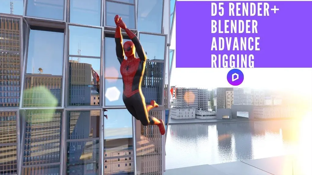 Blender与D5 Render角色绑定与渲染技术视频教程 Render D5 + mezclador avanzado