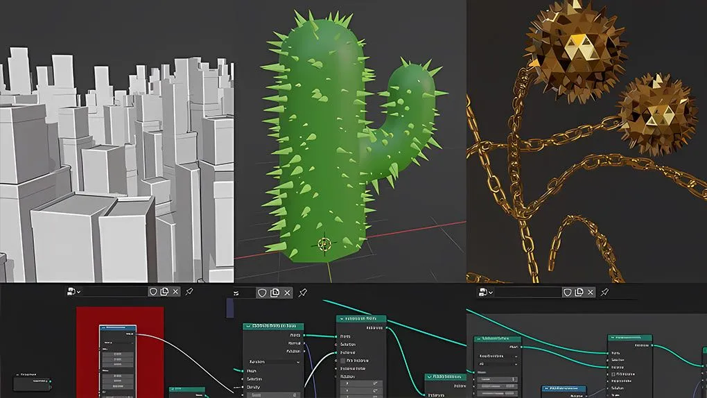 Blender几何节点技术全面核心训练视频教程 Intro to Geometry Nodes using Blender