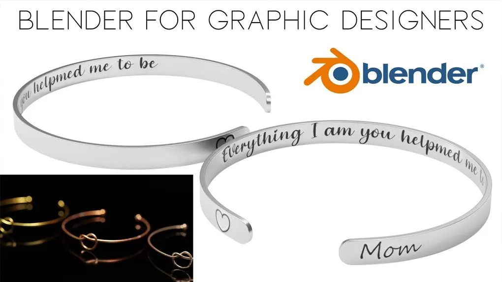 Blender商业产品3D设计训练视频教程 Blender for graphic Designers (Complete workshops)