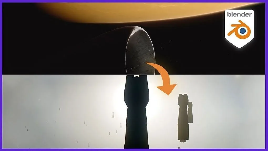 Blender电影《沙丘》飞船穿梭行星视效制作视频教程第二季 Blender 3D | Maste