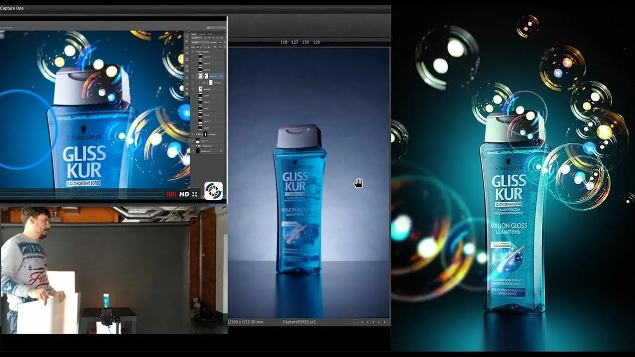 AlexKoloskov洗发水和肥皂泡广告摄影教程 中文字幕