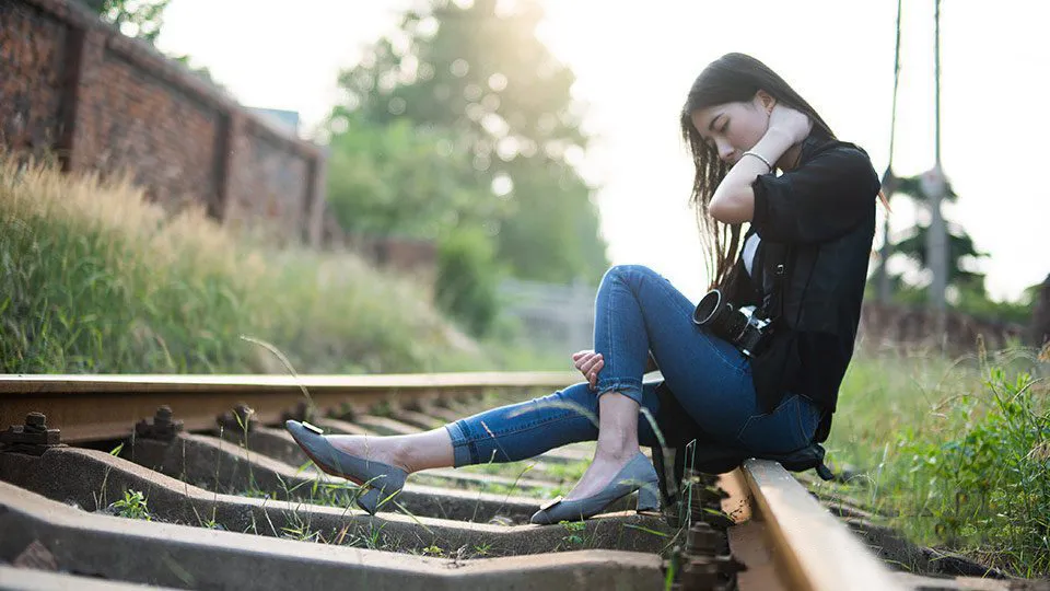 14张国内美女外拍人像写真摄影原片RAW原片素材