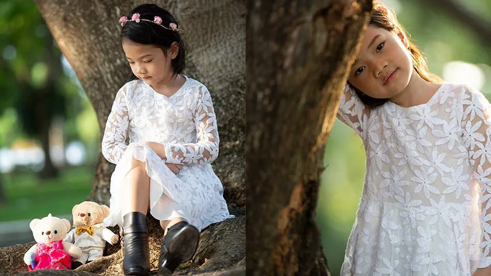 15张影楼工作室儿童外景人像写真摄影原片RAW原片素材