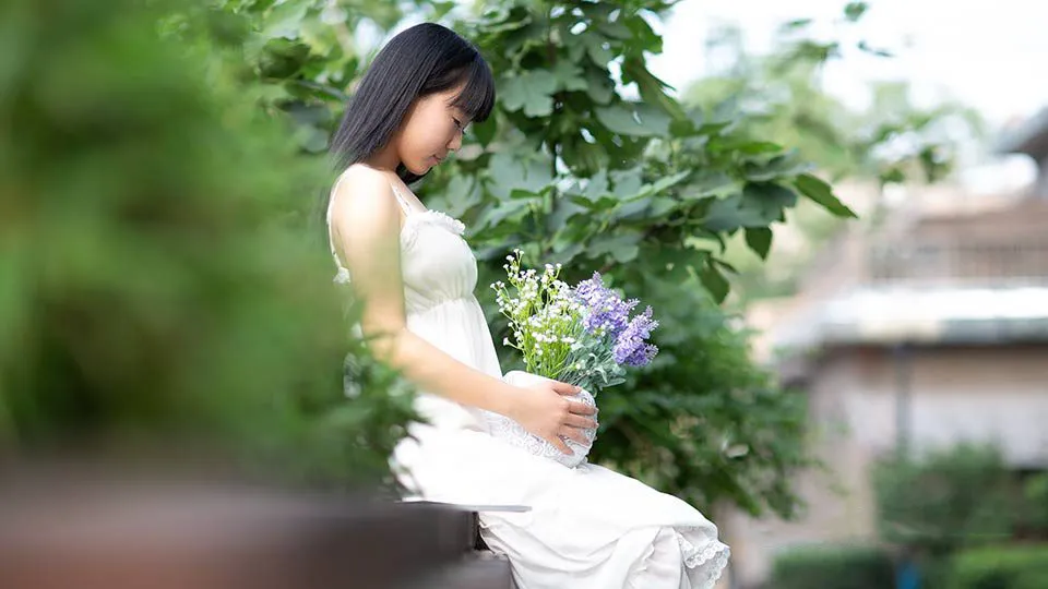 9张美女外景小清新人像写真摄影原片RAW原片素材