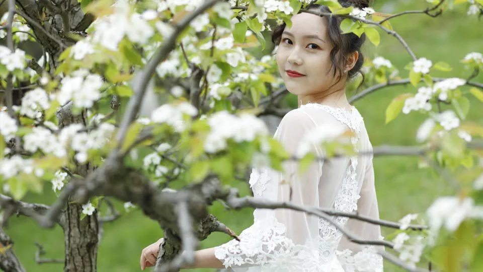 16张美女外景园田小清新人像写真摄影原片RAW原片素材