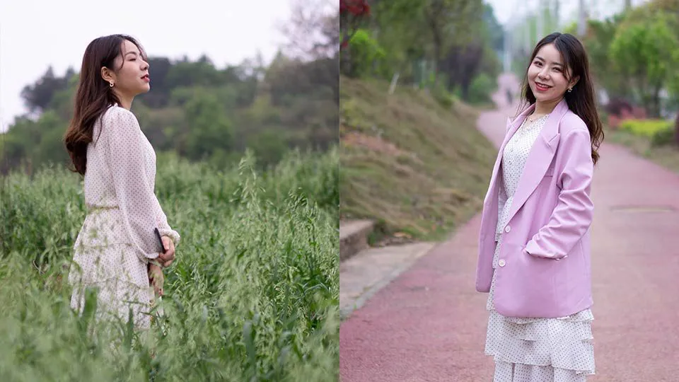 32张国内美女外景人像写真摄影原片RAW原片素材