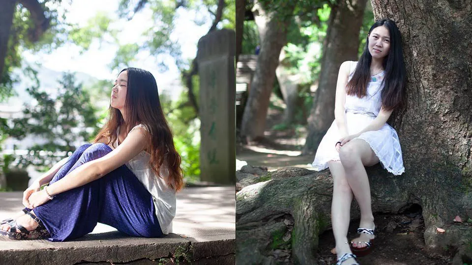 19张国内美女外景人像写真摄影原片RAW原片素材