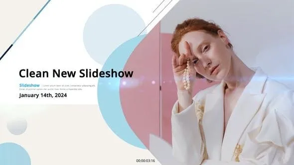 时尚企业新品预告视频企业会议介绍宣传-AE模板 Clean New Slideshow