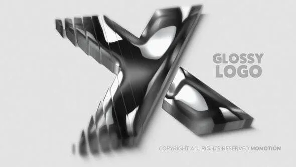 独特明亮液态光泽感3D标志动画演绎-AE模板 3D Logo Reveal