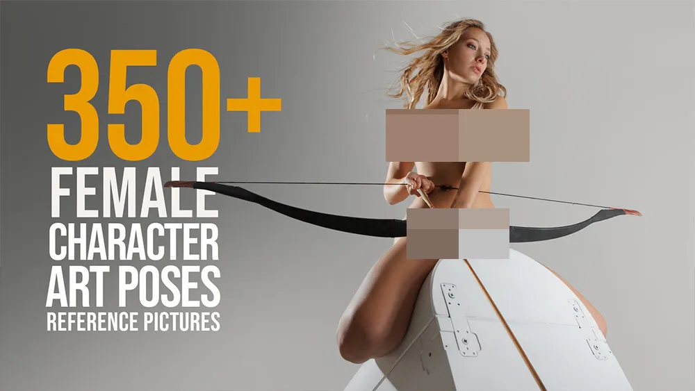 350张女性战斗骑马等漫画艺术姿势造型高清参考图合集