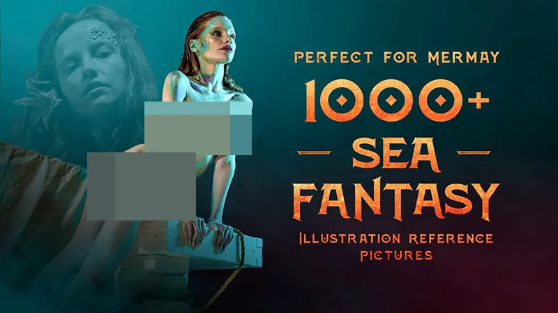 1000张海洋水下幻想艺术姿势造型高清参考图合集