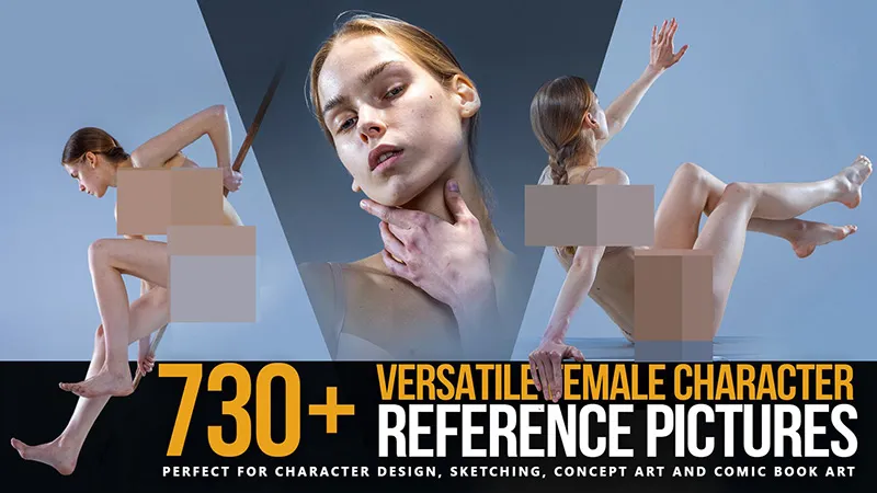 730张女性角色艺术姿势造型高清参考图合集