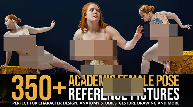 350张肥胖女性人体姿势造型高清参考图合集