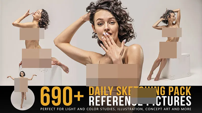 690张女性日常生活姿势造型高清参考图合集