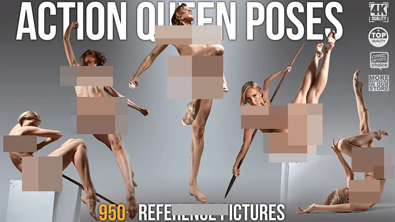 950张动作女王艺术姿势造型高清参考图合集