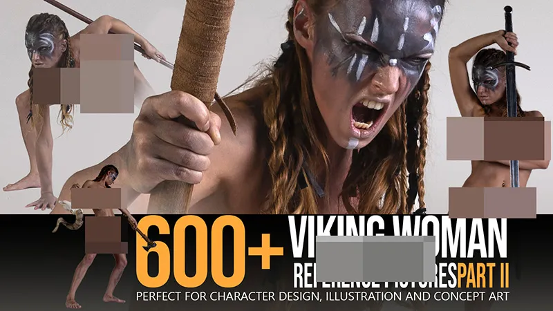 600张维京女人艺术姿势造型高清参考图合集第二季