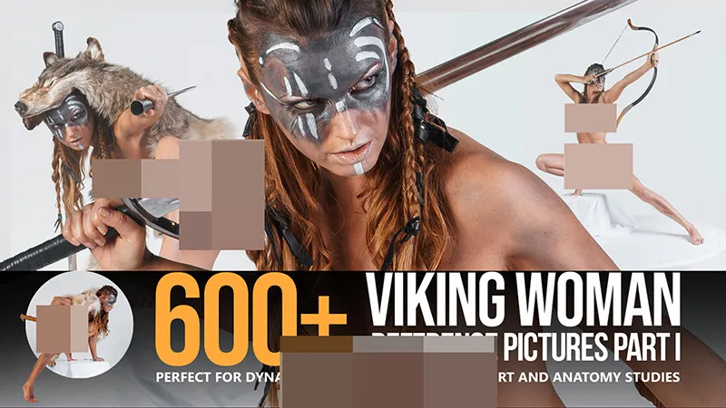 600张维京女人艺术姿势造型高清参考图合集第一季
