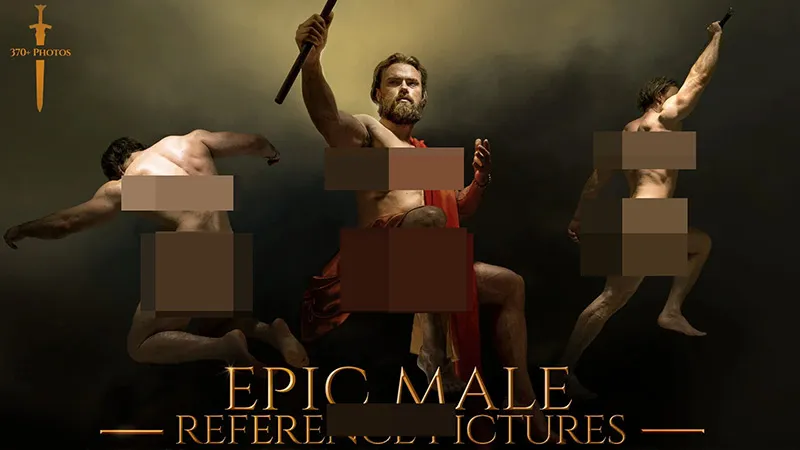 370张史诗级男性艺术姿势造型高清参考图合集