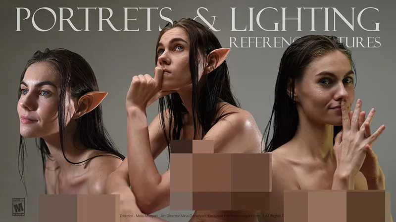 356张不同灯光照明下女性姿势造型高清参考图合集