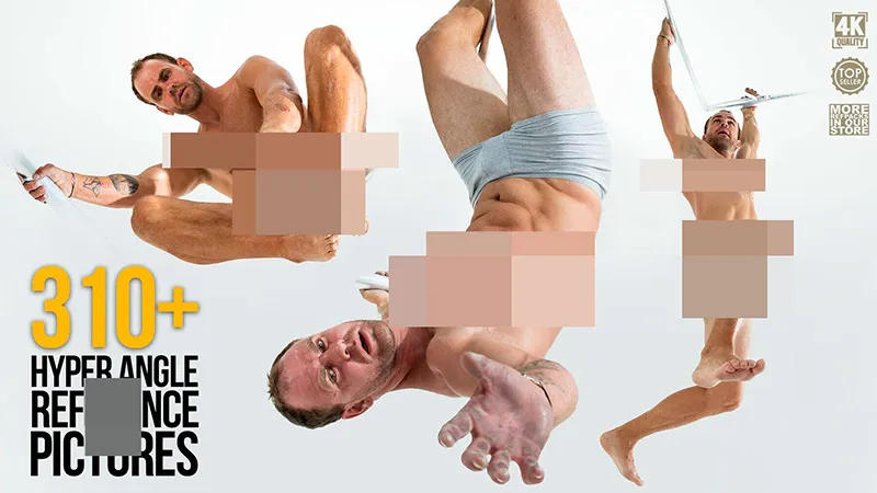 310张不同角度男性艺术姿势造型高清参考图合集