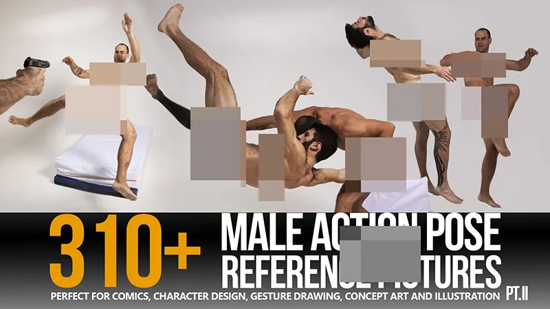 310张男性打斗动作姿势造型高清参考图合集