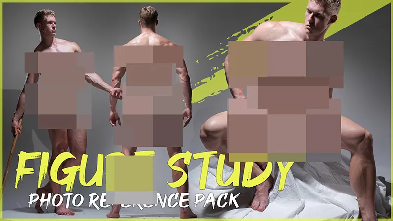 281张男性肌肉线条表现力艺术姿势造型高清参考图合集