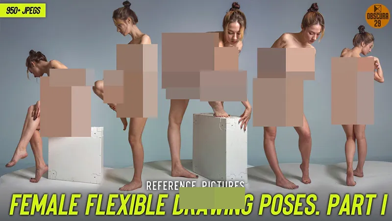 950张女性灵活动作艺术姿势造型高清参考图合集