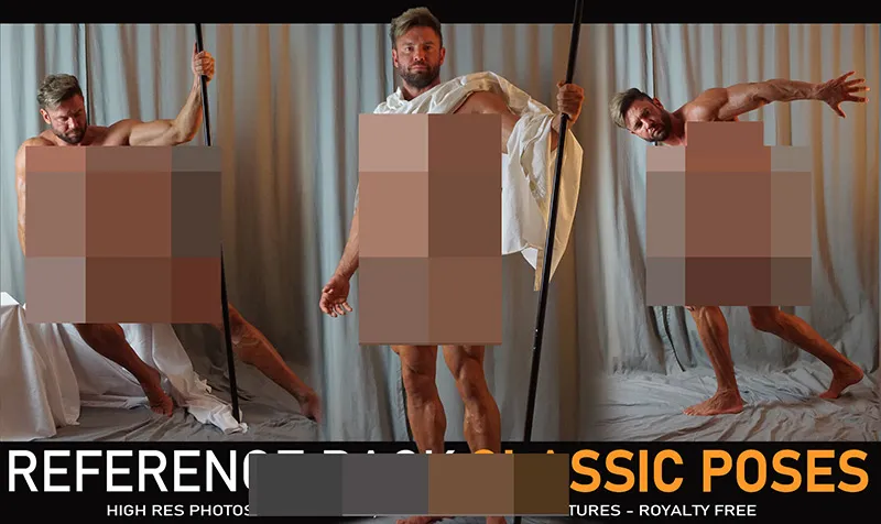 230张经典男性姿势造型艺术高清参考图合集
