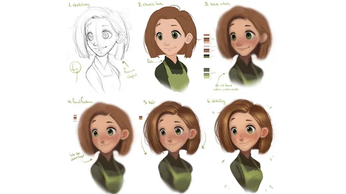 Photoshop卡通女性角色绘画训练视频教程 ConceptCookie The Cecelia Course