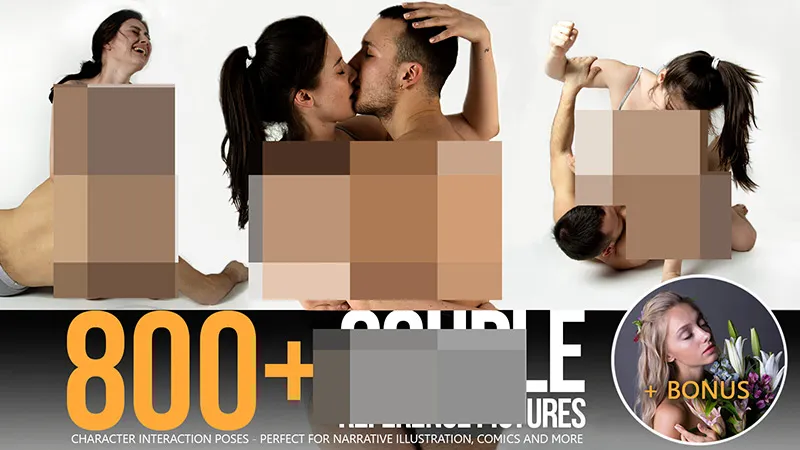 800组各种情侣互动姿势造型高清参考图片合集