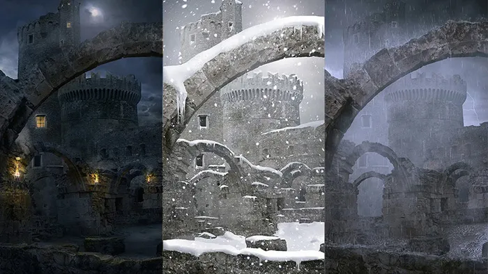 Photoshop冰雪环境绘景技术视频教程 Matte Painting Different Atmospheric Conditions in Photoshop