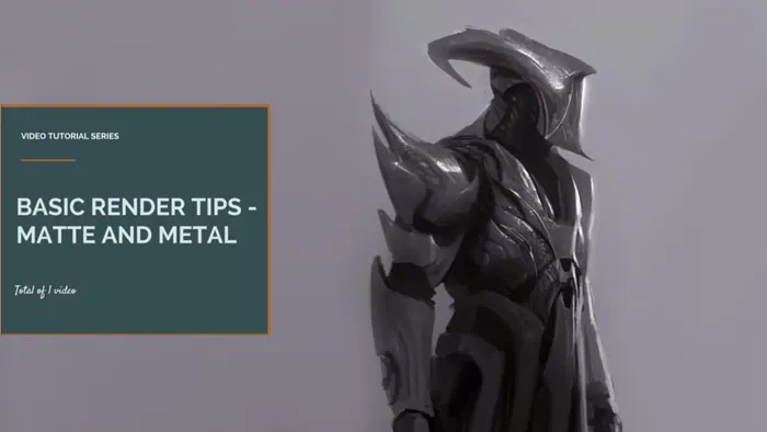 光线与材质手绘技巧训练视频教程 Gumroad Basic Render Tips Matte and Metal