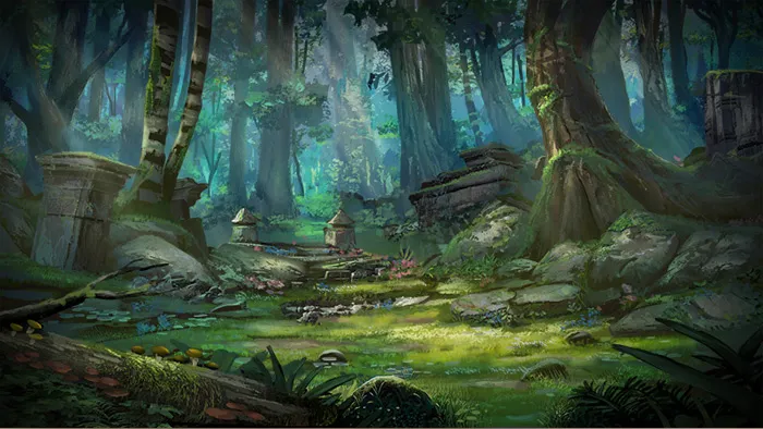 奇幻森林数字手绘艺术训练视频教程 Painting a Fantasy Style Forest