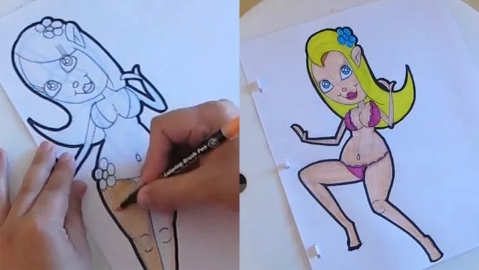 性感卡通女性绘画技巧视频教程 Draw Sexy Cartoon Women the Easy Way