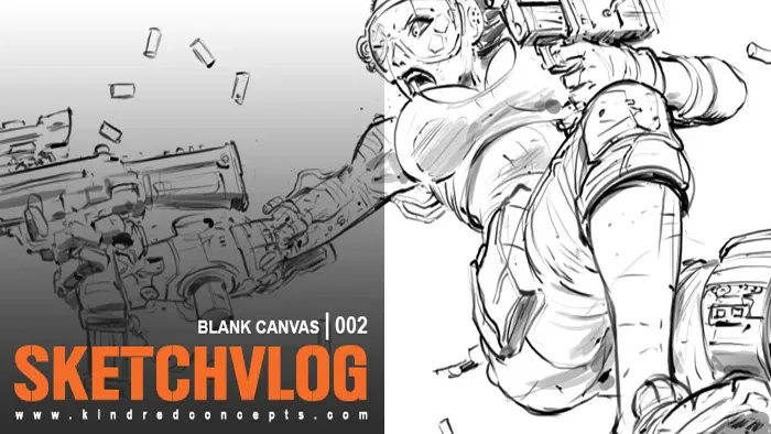 精彩女战士素描绘画视频教程 Kindred Concepts 002 Blank Canvas