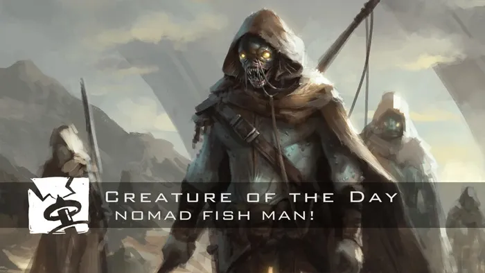 鱼人战士概念绘画设计训练视频教程 Gumroad Creature of The Day Nomad Fish Man