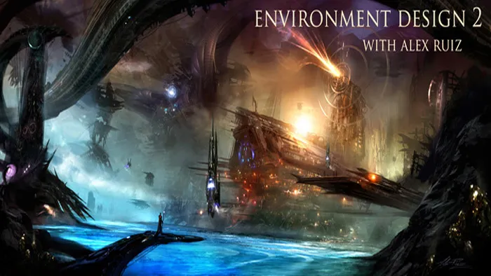 震撼概念科幻艺术环境插画绘制视频教程第二季