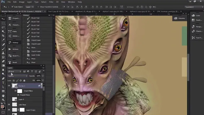 异形怪兽细节绘制训练视频教程 Master Creature Design Techniques in Adobe Photoshop Pro