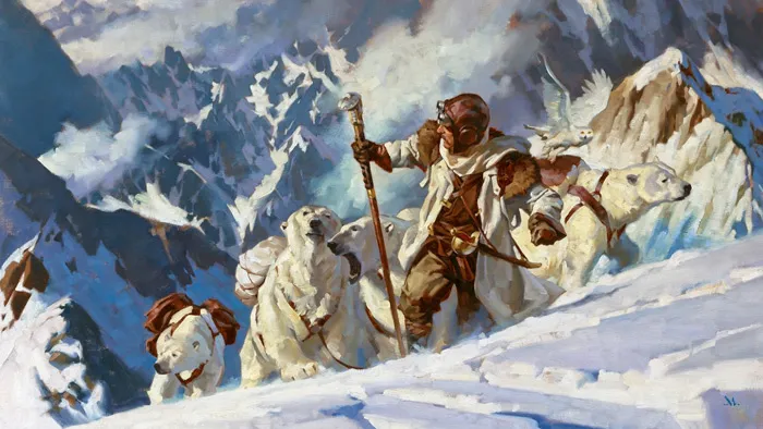 无极黑极限雪山概念艺术绘画视频教程 Massive Black Above the Timberline by Greg Manchess