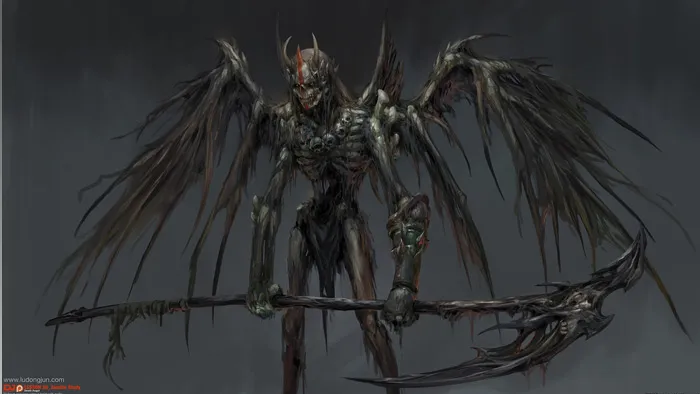 死亡天使恶灵概念角色数字绘画色实例训练视频教程