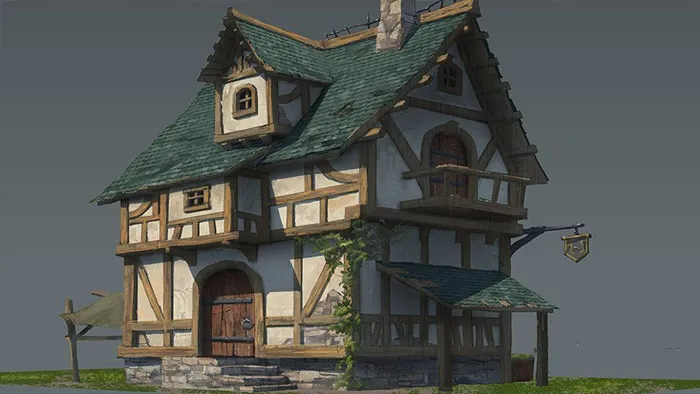 建筑房屋着色上色绘画实例训练视频教程