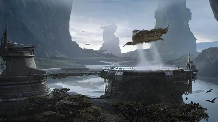 概念艺术数字绘画工作流程视频教程 Outpost 5 - Digital Painting